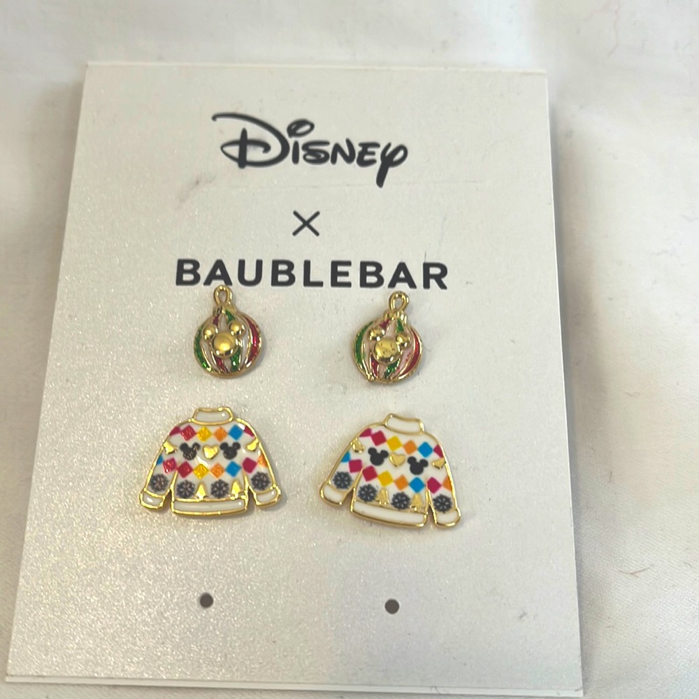 Disney baublebar Christmas earrings